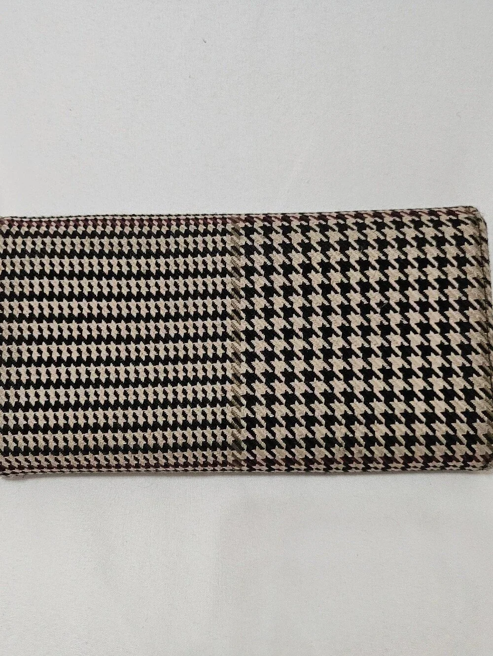 Lauren Ralph Lauren Women’s Brown Houndstooth Snap Flap Wallet Zip Pocket ID